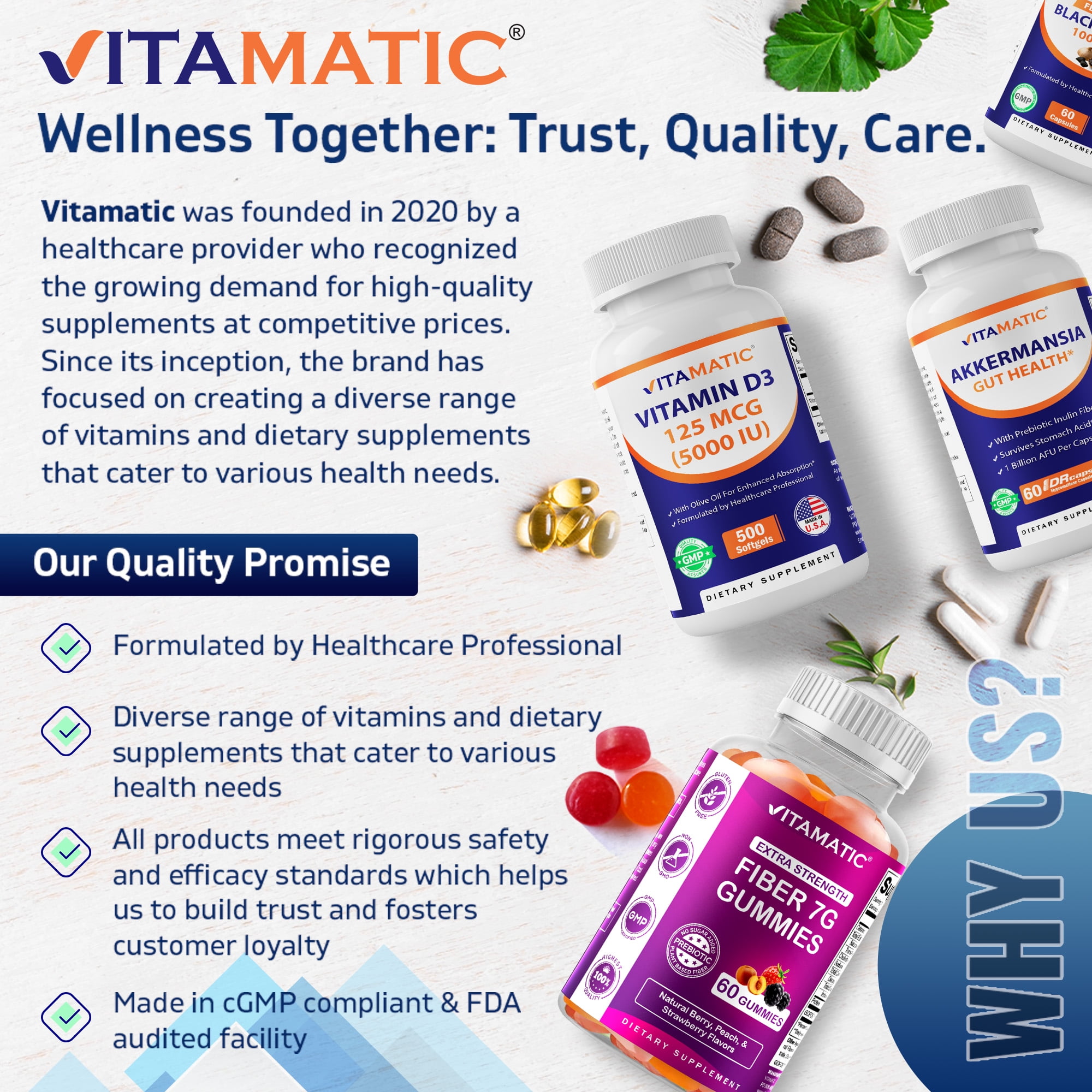 (3 pack) Vitamatic Vaginal Probiotics 20 Billions for Women pH Balance & Odor Control with Prebiotics & Probiotics 60 DR Capsules - Made with Cranberry, D-Mannose, Hibisucs & Dandelion