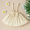 thumbnail image 5 of Dooleck Mamas Baby Girl Clothes Infant Toddler Ribbed Shirt Strap Daisy Skirt Outfit, 5 of 8