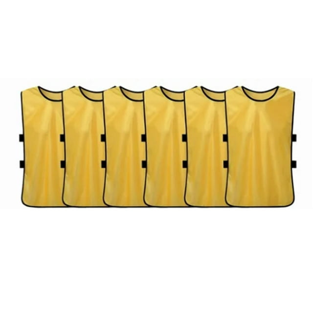 6Pcs Adults Soccer Pinnies Scrimmage Training Vests Football Team Practice Vest Football Training Bibs Bright Color