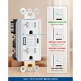 thumbnail image 3 of Enchufe GFCI DEWENWILS de 20 A con puertos USB-A y USB-C de 4,8 A/24 W, 3 of 7