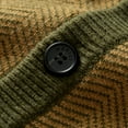 thumbnail image 3 of Men's Sweater Vest Solid Knitted Lightweight Thermal Cardigan_Olive_Small, 3 of 5