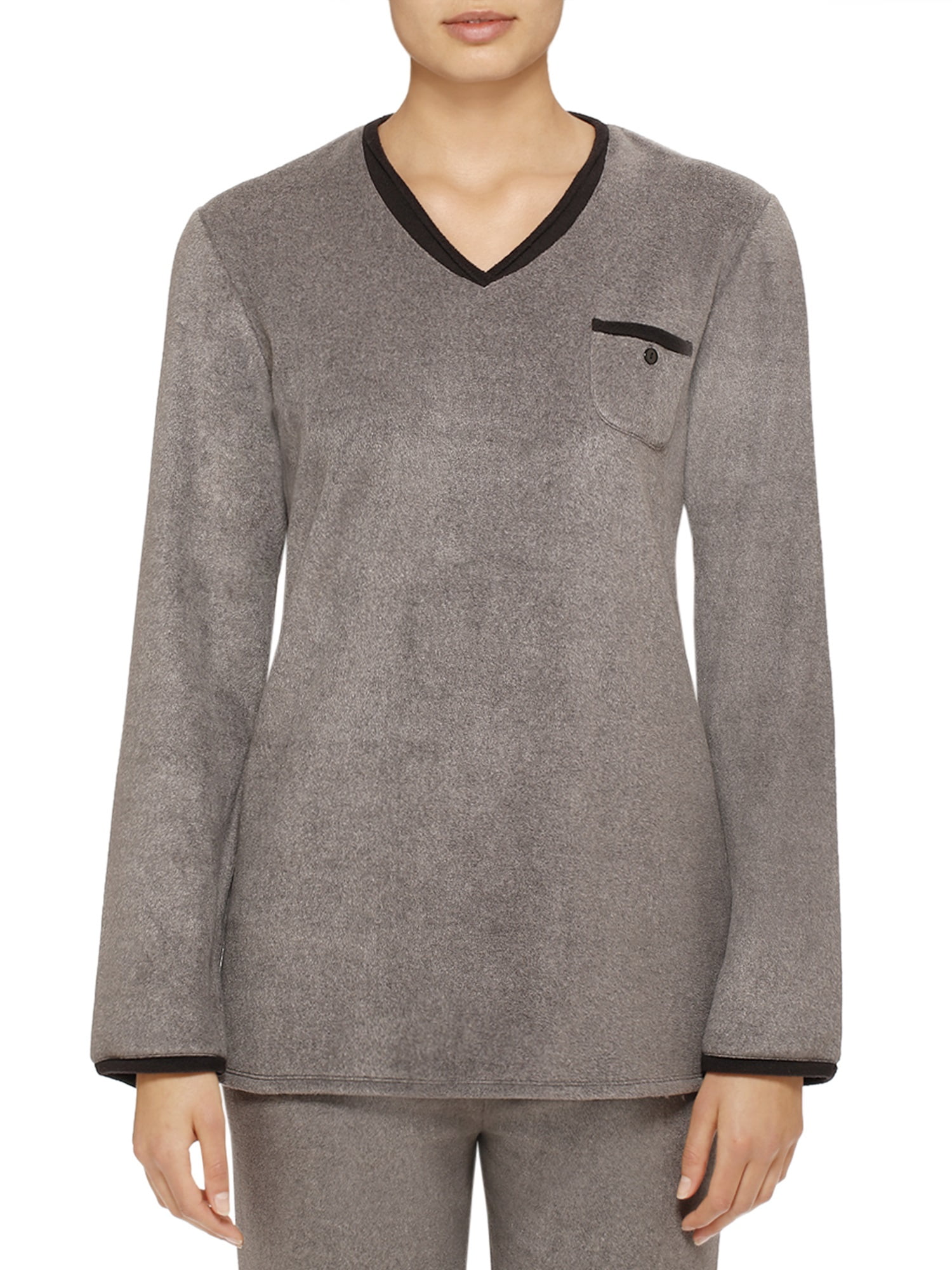 Cuddl Duds Long Sleeve V-Neck Pajama 