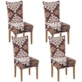 thumbnail image 1 of Printed Dining Chair Slipcovers Washable Softness Elastic Installation Chair Protector Banquet Chair Seat Cover for Hotel and Wedding Ceremony(Colour4,Set of 4), 1 of 7