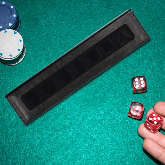 Caja de Almacenamiento de Dados perfecl Estuche Portátil para Niños Adultos Regalo Juego de Mesa Negro