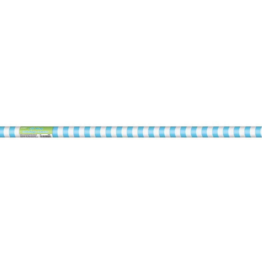 Light Blue Striped Wrapping Paper