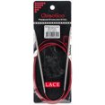 thumbnail image 1 of Red Lace Stainless Steel Circular Knitting Needles 60"-Size 2.5/3mm, 1 of 2