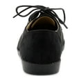 thumbnail image 4 of Ollio Women's Classic Flat Shoes Lace Up Faux Suede Oxfords ZM2910, 4 of 6