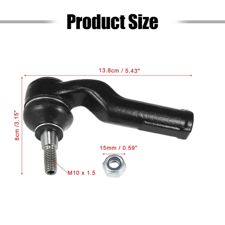 2x Front Outer Tie Rod Ends For 2010-2012 Ford Fusion 2.5L / 3.0L – Greasable