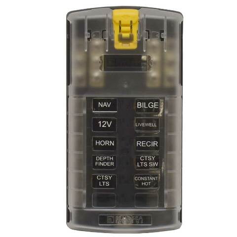 Blue Sea Boat Fuse Block 5026 | 12 Circuit ST Box w/ Cover