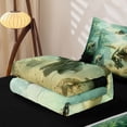 thumbnail image 5 of Erosebridal Dinosaur Wildlife Zipper Twin Comforter Sets with Fitted Sheet and 2 Pillowcases for Boys Men, Green Jungle Scene Dino Zipper Bedding Set, Black Reversible, 4-Piece, 5 of 7