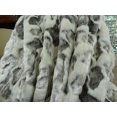 thumbnail image 3 of Plutus PB16428-96x110T Ivory Rabbit Faux Fur Handmade Blanket, Ivory & Gray - 96 x 110 in., 3 of 4