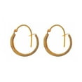 thumbnail image 2 of 22K/18K Real Certified Fine Yellow Gold Unique Hoop Earrings, 2 of 2