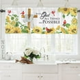 thumbnail image 3 of Summer Fall Sunflower Cross Curtains Valance for Windows, Religious Faith Flower Butterfly Autumn Seasonal Short Half Topper Rod Pocket, Positive Quote Spring Home Living Room Bedroom Decor 54 x 18, 3 of 6
