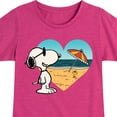 thumbnail image 3 of Peanuts - Summer Edition - Snoopy Hearts the Beach - Toddler & Youth Girls Short Sleeve Graphic T-Shirt, 3 of 5