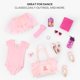 thumbnail image 4 of Bolsa de lona Mibasies para niñas de 4 a 6 niños, rosa con letra, 4 of 9