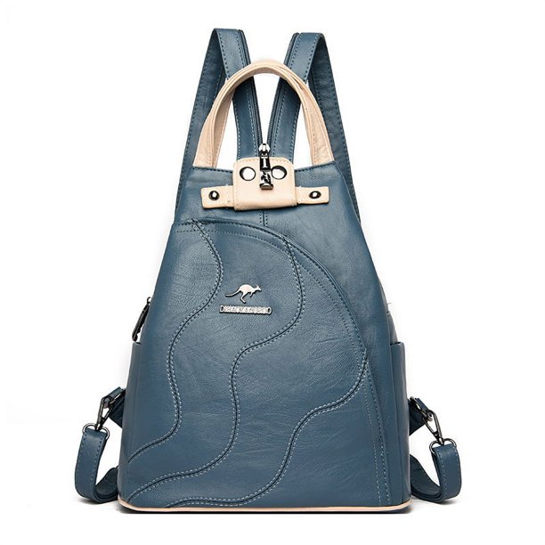 Mochila de gran capacidad, bolso de mujer, mochila pequeña, bolso de hombro multifunción, bolso de pecho de cuero PU