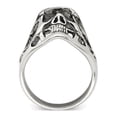 thumbnail image 2 of Mens Skull Ring in Antiqued Sterling Silver, 2 of 5