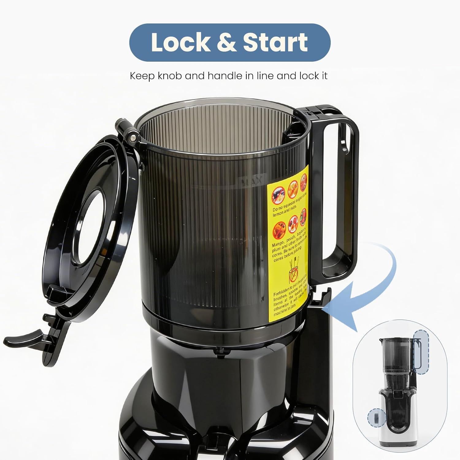 Masticating Juicer Machines, Cold Press Juicer with Wide Feed Chute, High  Yield and Easy to Clean for Whole Vegetables & Fruits, Silver