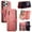 Pink, variant on Allytechgroup PU Leather Case for iPhone 17e/16e, Built-in Credit Card Slot RFID Blocking Stand Zipper Storage Design Wallet Function Anti-seismic Anti-drop Shockproof Cover for Women Men, Pink