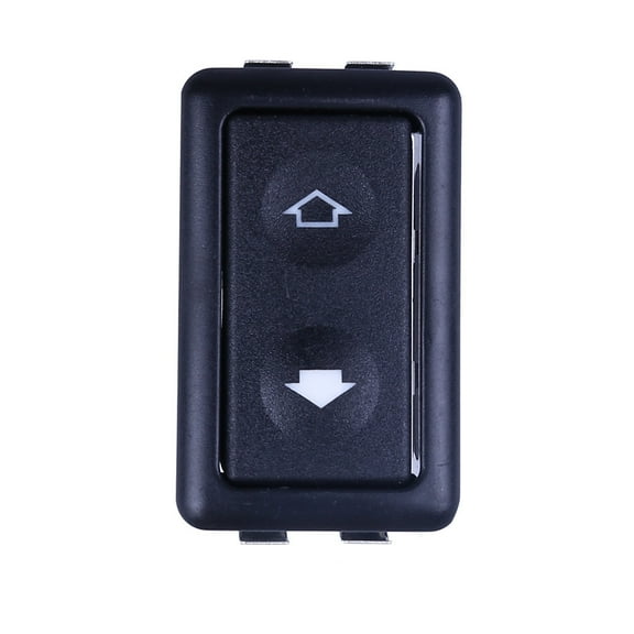 Universal 6Pin 12-24V Car Electric Window Switch - Black, Metal Snap Clip, Built-in Light Indicator, 10A-30A, Anti-Pinching, Easy Operation for Drivers/Passengers