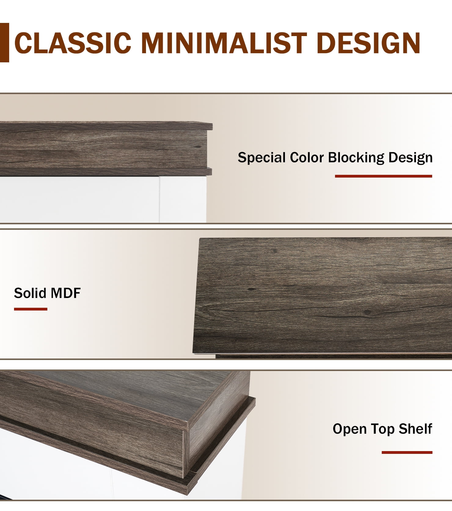 Maxhonor 50" Freestanding Electric Fireplace Insert with white Mantel Shelf, 12 Color 3D Flame Fireplace Heater, 750W/1500W Dual Power, Remote & Touch Control, Classic Minimalist Design