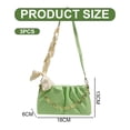 thumbnail image 2 of Bolso de hombro para mujer, cartera pequeña de piel, bolso plisado con cuerpo cruzado informal, 2 of 5