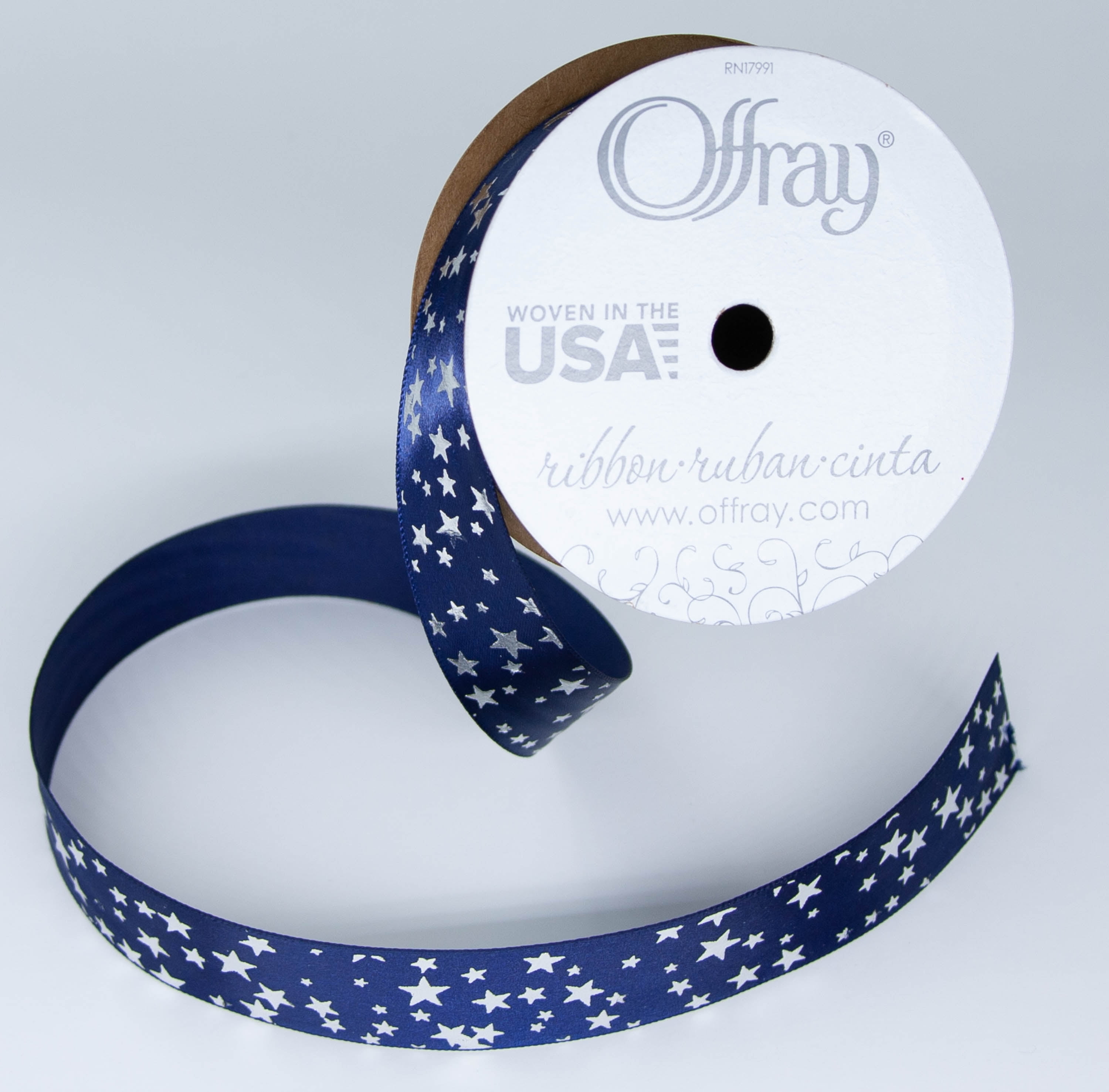 Offray Anchor Blue Craft Ribbon - 9 ft