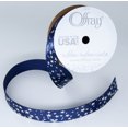 thumbnail image 4 of (2 pack) Offray Ribbon, Navy 7/8 inch Silver Stars Satin Ribbon, 9 feet, 4 of 11