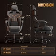 Luxvie Gaming Chair with Footrest High Back Ergonomic Game Chair with ...