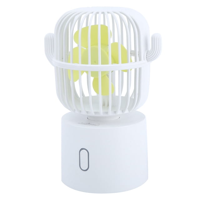 Mini Ventilador, Ventilador De Escritorio Gran Angular Recargable USB De 3 Velocidades Para Viajes Para La Oficina Para El Hogar ANGGREK Blanco