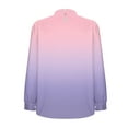 thumbnail image 5 of Levmjia Womens Tops Sweatshirts Gradient Print Round Neck Long Sleeve Fitted Casual Blouse For Work Commute Home Relaxation Soft Holiday Breathable Comfort Stretch, 5 of 6