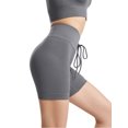 thumbnail image 4 of SAYOO - Calzoncillos de yoga para mujer, cintura elástica con cordón, pantalones cortos de punto ajustados SAYOO  Sexy, 4 of 6
