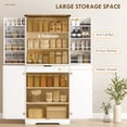 thumbnail image 4 of HOMCOM 72" Kitchen Pantry Cabinet, Farmhouse Kitchen Storage Cabinet, White, 4 of 10