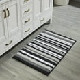thumbnail image 5 of Better Trends 3 Piece Bathroom Rug Set 100% Polyester Soft Water Absorbent Non Slip Bath Mat Machine Washable Rug Griffie Collection - Gray, 5 of 8