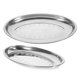 thumbnail image 1 of unbranded 2Ud Bandejas Ovaladas De Acero Inoxidable Para Restaurante Para Filete Y Postres Plata, 1 of 8