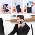 thumbnail image 4 of RIHJIN-Credit Card Holder for Back of Phone with Ring Stand Stick on Phone Wallet,Ultra-Slim Self Adhesive,RFID Blocking Ring Pocket Wallet Stick on Most Smartphones(Finger Ring Gray), 4 of 4