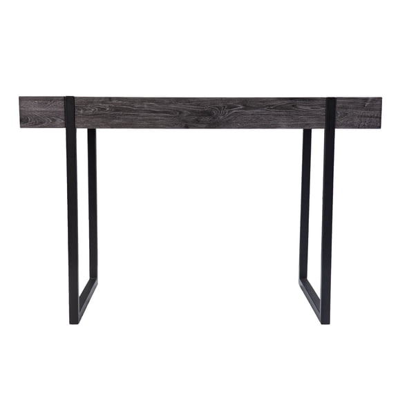 Southern Enterprises 45.25" Black and Gray Rectangular Writing Desk