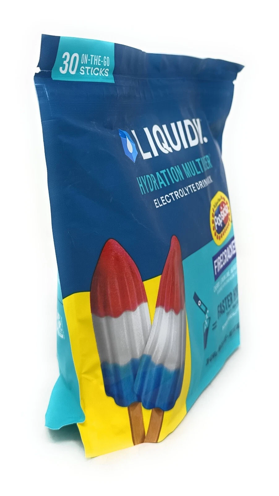 Liquid I.V. Hydration Multiplier, 30 Individual Serving Stick Packs in Resealable Pouch, Firecracker