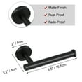 thumbnail image 6 of Unique Bargains Toilet Paper Holder Toilet Holder for Bathroom Stainless Steel Matte, Black, 6 of 8