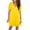 Yellow, variant on QLEICOM Women's 2023 Summer Casual Beach Dresses V Neck Short Sleeve Party Club Mini T Shirt Dress Sun Dress White S, US Size: 4