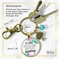 thumbnail image 5 of Inspire Gutsy Goodness Bronze Keychain Be Strong You Never Know Watercolor Pink Floral Meaningful Jewelry, 5 of 8