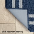 thumbnail image 3 of Washable Skid-Resistant Runner Rug, Border, Denim Twist and Light Grey, 26" x 72", 3 of 9