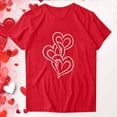thumbnail image 5 of ICHUANYI Valentines Heart Print T-Shirt for Women Graphic Tees Casual Short Sleeve Summer Tshirts Tops, 5 of 7
