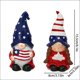 thumbnail image 3 of 2pc Patriotic Gnome Figurines Set Statues For Independence Day Tabletop Display Patriotic Party Supplies Red White Blue Star And Stripe Themed Gnome Ornaments, 3 of 8