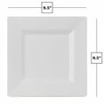 BloominGoods Plastic Disposable Square YPF5 Dinner Plates 50Pack 10