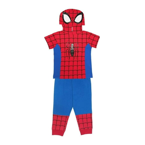 Pijama Spiderman Bebé 3 con Capucha Multicolor 2 Piezas