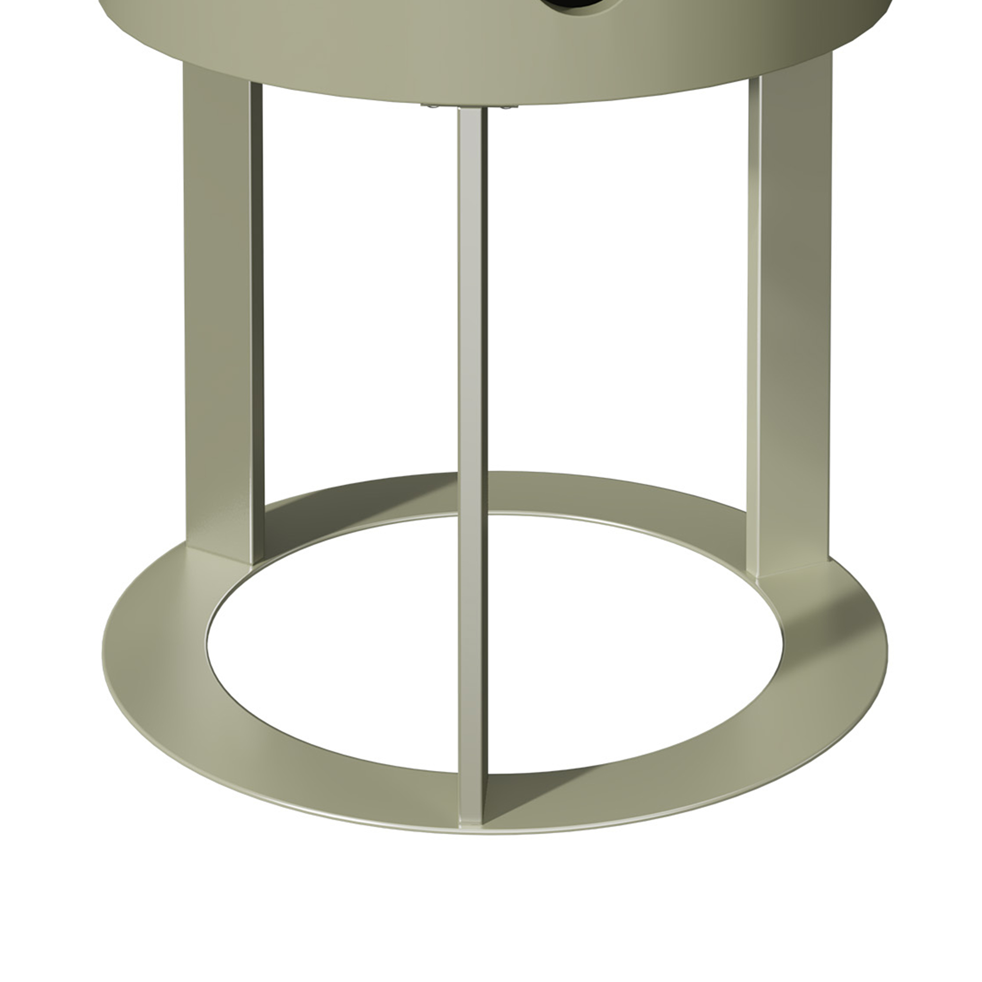 HLR Modern Round Nightstand Set of 2 with Drawer, 2-Tier End Table for Living Room, Bedroom, Green