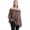 Coffee, variant on Women's Leopard Blouses Off the Shoulder Chiffon Tops Tiered Long Sleeve Casual Shirts Dressy Blouse Tops, Green S