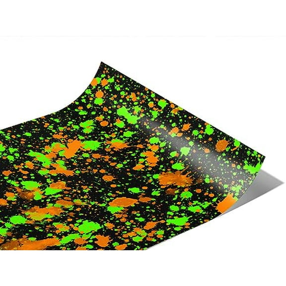 Rwraps Paint Splatter Wet Grass Gloss Vinyl Film Wrap 59in x 17ft Vinyl Vehicle Car Film Sheet Roll