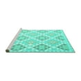 thumbnail image 2 of Ahgly Company Machine Washable Indoor Rectangle Southwestern Turquoise Blue Country Area Rugs, 4' x 6', 2 of 4